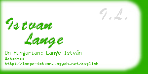 istvan lange business card