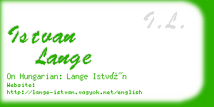 istvan lange business card